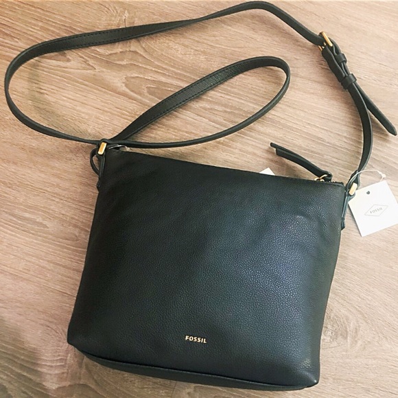 NWT Black Fossil long crossbody purse - Picture 3 of 9